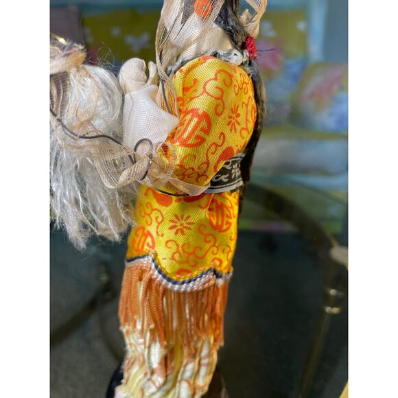 Vintage Silk Japanese Geisha Figurine Kimono Doll - Picture 6 of 15